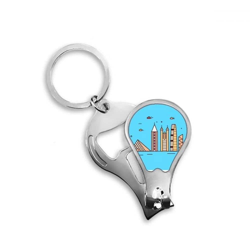Commerce City Central Animation Fingernail Clipper Cutter Opener Key Chain Scissor