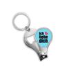 German Dialect I Love You Text Title Fingernail Clipper Cutter Opener Key Chain Scissor view 1
