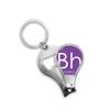 Chestry Elements Period Table Transition Metals Bohrium Bh Fingernail Clipper Cutter Opener Key Chain Scissor view 1