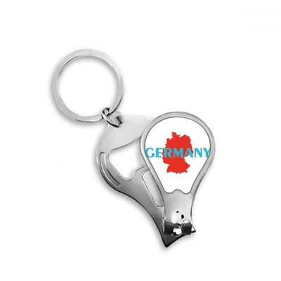 German Map Europe Berlin Art Deco Fashion Fingernail Clipper Cutter Opener Key Chain Scissor