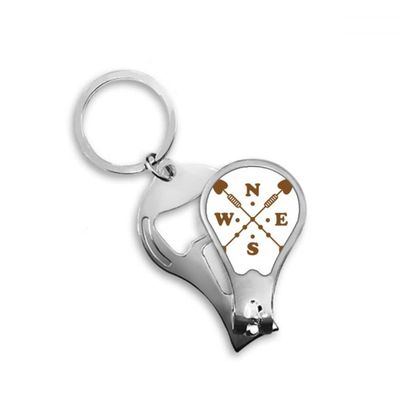 Decorated Love Feathers Art Deco Fashion Fingernail Clipper Cutter Opener Key Chain Scissor