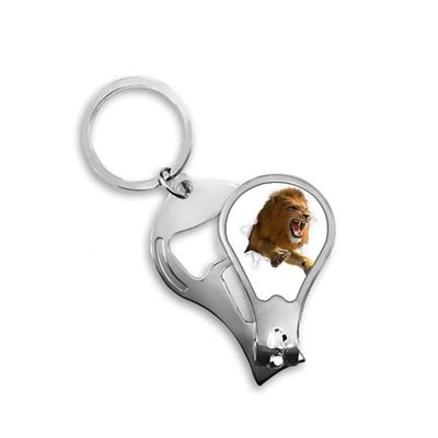 Animal Paper Break Shocks Lions Fingernail Clipper Cutter Opener Key Chain Scissor