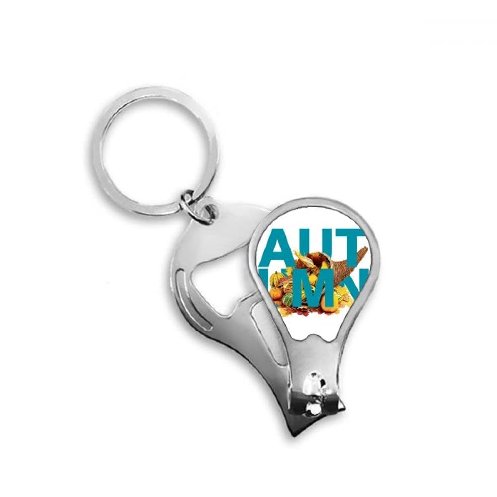 Bumper Harvest Fruits Vegetables Autumn Fingernail Clipper Cutter Opener Key Chain Scissor