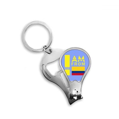 I Am from Colombia Art Deco Fashion Fingernail Clipper Cutter Opener Key Chain Scissor