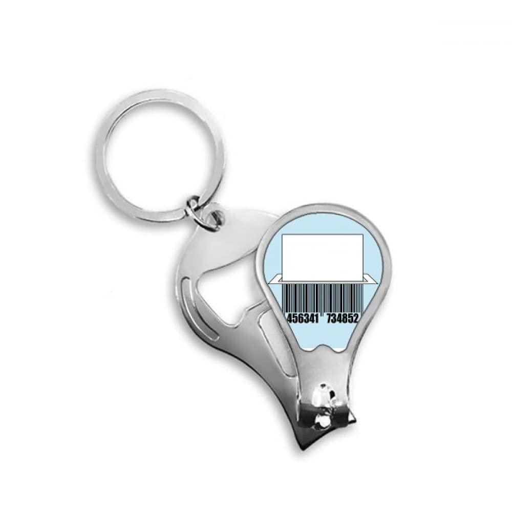 Barcode Cutting Paper Crushing Fingernail Clipper Cutter Opener Key Chain Scissor
