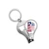 American Flag Fingerprint Gene Fingernail Clipper Cutter Opener Key Chain Scissor view 1