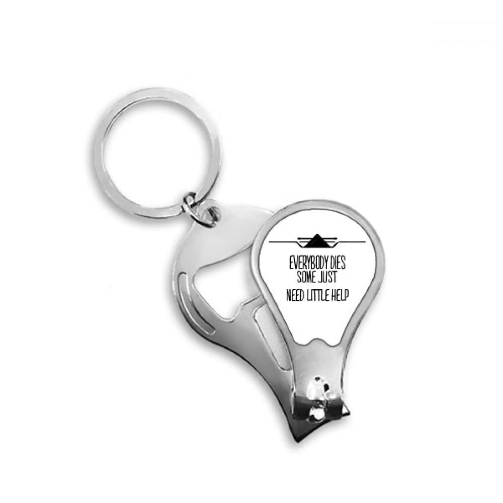 Everybody Dies Game Art Deco Fashion Fingernail Clipper Cutter Opener Key Chain Scissor