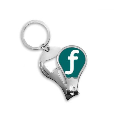 Aruban Currency Symbol Florin AWG Fingernail Clipper Cutter Opener Key Chain Scissor