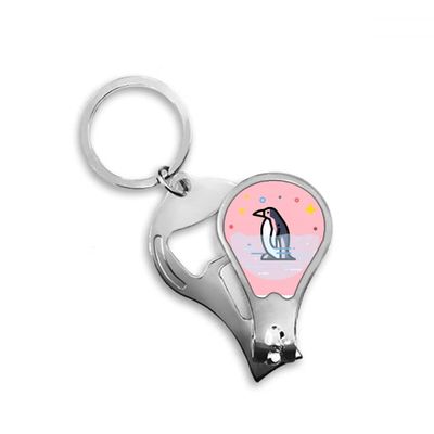 Animation Penguin Lovely Sign Fingernail Clipper Cutter Opener Key Chain Scissor