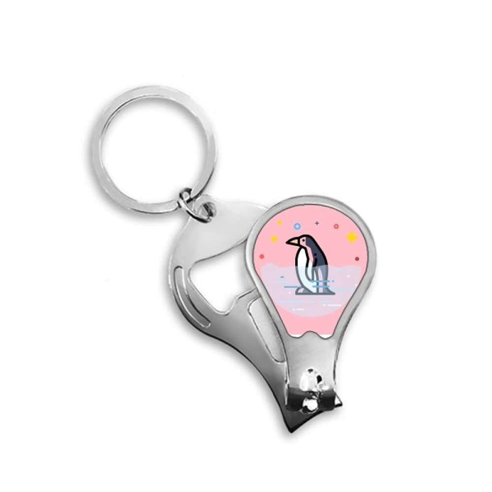 Animation Penguin Lovely Sign Fingernail Clipper Cutter Opener Key Chain Scissor