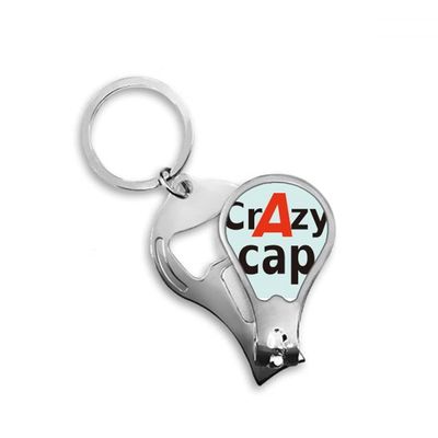 Brief Best Cool Crazy Cap Headgear Hat Fingernail Clipper Cutter Opener Key Chain Scissor