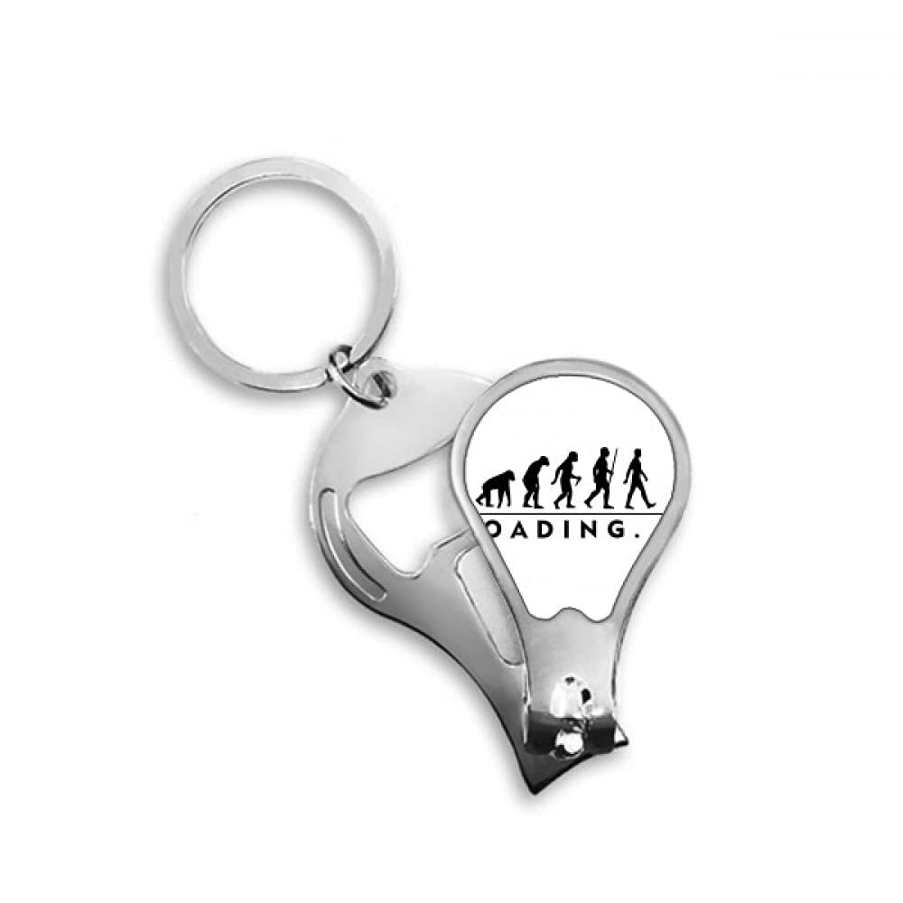 Ape Monkey Human Evolutionary Civilization Fingernail Clipper Cutter Opener Key Chain Scissor