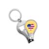 Heart American Presidents Day Flag Fingernail Clipper Cutter Opener Key Chain Scissor view 1