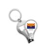 American State Flag Contour Arizona Fingernail Clipper Cutter Opener Key Chain Scissor view 1