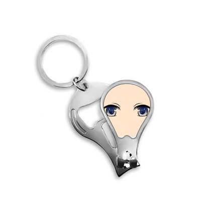 Decent Stare Animation Eyes Fingernail Clipper Cutter Opener Key Chain Scissor