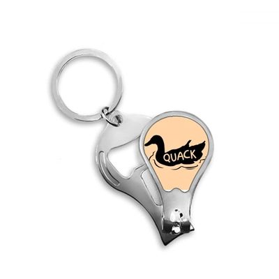 Birds Quack Duck Cucoloris Fingernail Clipper Cutter Opener Key Chain Scissor