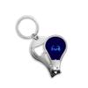 Blue Mysterious Pattern Head Fingernail Clipper Cutter Opener Key Chain Scissor view 1