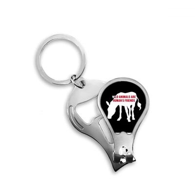 Animals are Humans Friends Fingernail Clipper Cutter Opener Key Chain Scissor