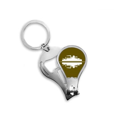 Econoc Reflection Urban Landscape Architectural Signs Fingernail Clipper Cutter Opener Key Chain Scissor