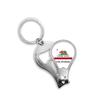 American State Flag Contour California Fingernail Clipper Cutter Opener Key Chain Scissor view 1