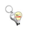 Careful Interest Attend Warning Fingernail Clipper Cutter Opener Key Chain Scissor view 1