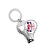 British Flag Fingerprint Gene Fingernail Clipper Cutter Opener Key Chain Scissor view 1