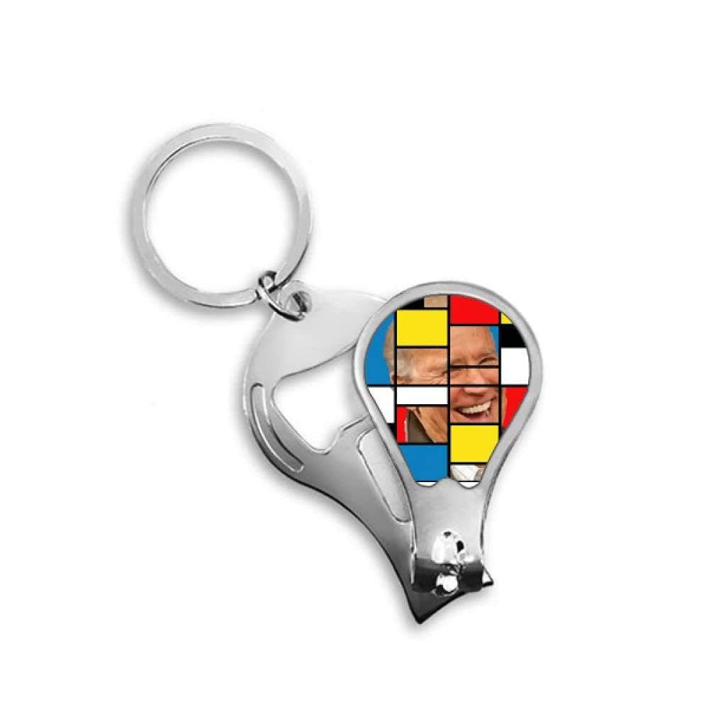 American USA President Hidden Mock Fingernail Clipper Cutter Opener Key Chain Scissor