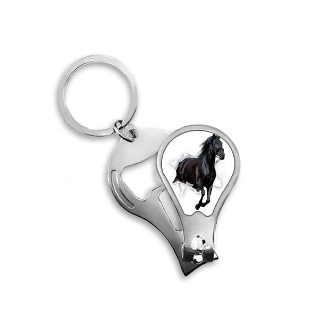 Animal Paper Break Shocks Horses Fingernail Clipper Cutter Opener Key Chain Scissor