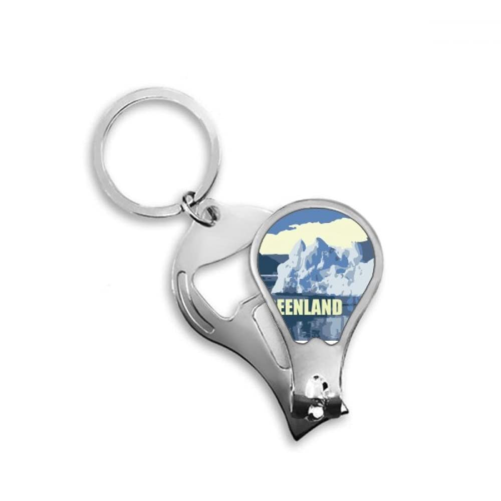 Earth Arctic Sea Art Deco Fashion Fingernail Clipper Cutter Opener Key Chain Scissor