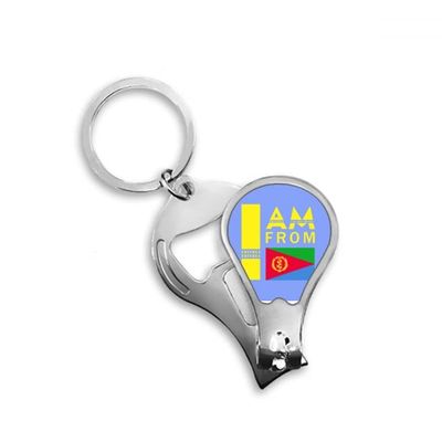 I Am from Eritrea Art Deco Fashion Fingernail Clipper Cutter Opener Key Chain Scissor