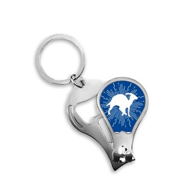 Corner Solidarity Body Shape Fingernail Clipper Cutter Opener Key Chain Scissor