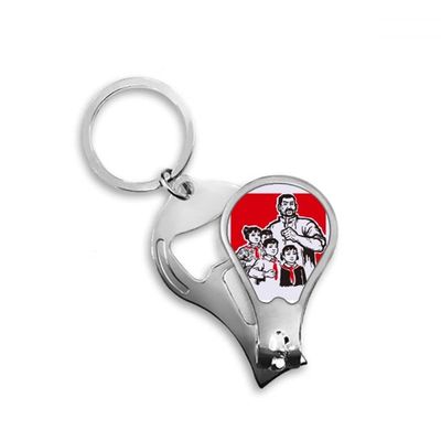 China Red Education Publicity Model Fingernail Clipper Cutter Opener Key Chain Scissor