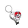 China Red Education Publicity Model Fingernail Clipper Cutter Opener Key Chain Scissor view 1