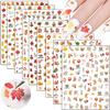 9 Sheets Thanksgiving Nail Art Stickers with 8 Sheets Cartoon Nail Art Stickers view 2