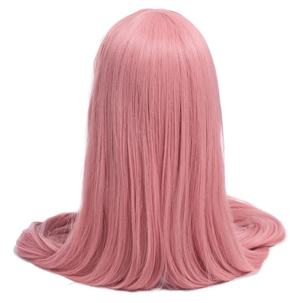 60Inch 150Cm Long Women Cosplay Wigs 7 Colors Straight Beige Black Blonde Synthetic Hair Halloween Cosplay Wig Pink 60inches