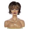 Women Straight Brown Wigs With Bangs Style 8 Inch Synthetic Hair Wig Mixed Short Natural Hair For Cosplay ZY-122 8inches 1 PC view 1