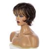 Women Straight Brown Wigs With Bangs Style 8 Inch Synthetic Hair Wig Mixed Short Natural Hair For Cosplay ZY-122 8inches 1 PC view 3
