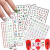 6 Sheets Mahjong Nail Art Stickers with 8 Sheets Heart Nail Art Stickers view 2