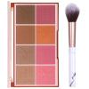 8 Colors Face Matte Blush Palette Shading Blusher - Buildable Facial Cheek Blusher Contour Bronzing Pressed Powder Makeup Pallet Women Gift Set (8 Colors Blush Contour Palette with brush) view 1