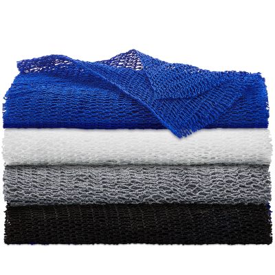 4 Pieces African Net Sponge Exfoliating Long Nylon Bath Cloth African exfoliating net Body Back Scrubber for Smoother Skin and Daily use