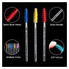 HANRUO Eyelash Extension Disposable Eyebrow Brush Mascara Wand Applicator Spoolers Eye Lashes Cosmetic Brushes Set Makeup Tools (Color : 25pcs Purple Red) view 2
