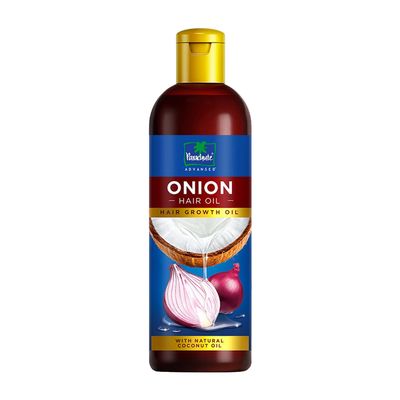 Parachute Advansed Onion Hair Oil with Natural Coconut Oil & Vitamin E, 6.7 Fl.oz. - For Longer, Stronger, Healthier Hair, Promotes Growth, Hair Fall Control, All Hair Types, Blue