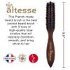 Altesse 320 PM Boar Bristle Beard Brush for Men Beard and Mustache Beard Grooming Kit Dark Beechwood Small Beard Brush Mini with 3 Rows of 100% Firm Boars Hair Beard Brush (5.5") Handmade in France view 2