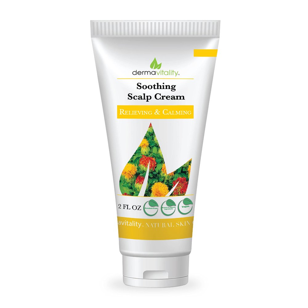 Dermavitality Soothing Moisturizing Scalp Cream Natural Organic Lotion for to moisturize and soothe scalp  2 Ounces