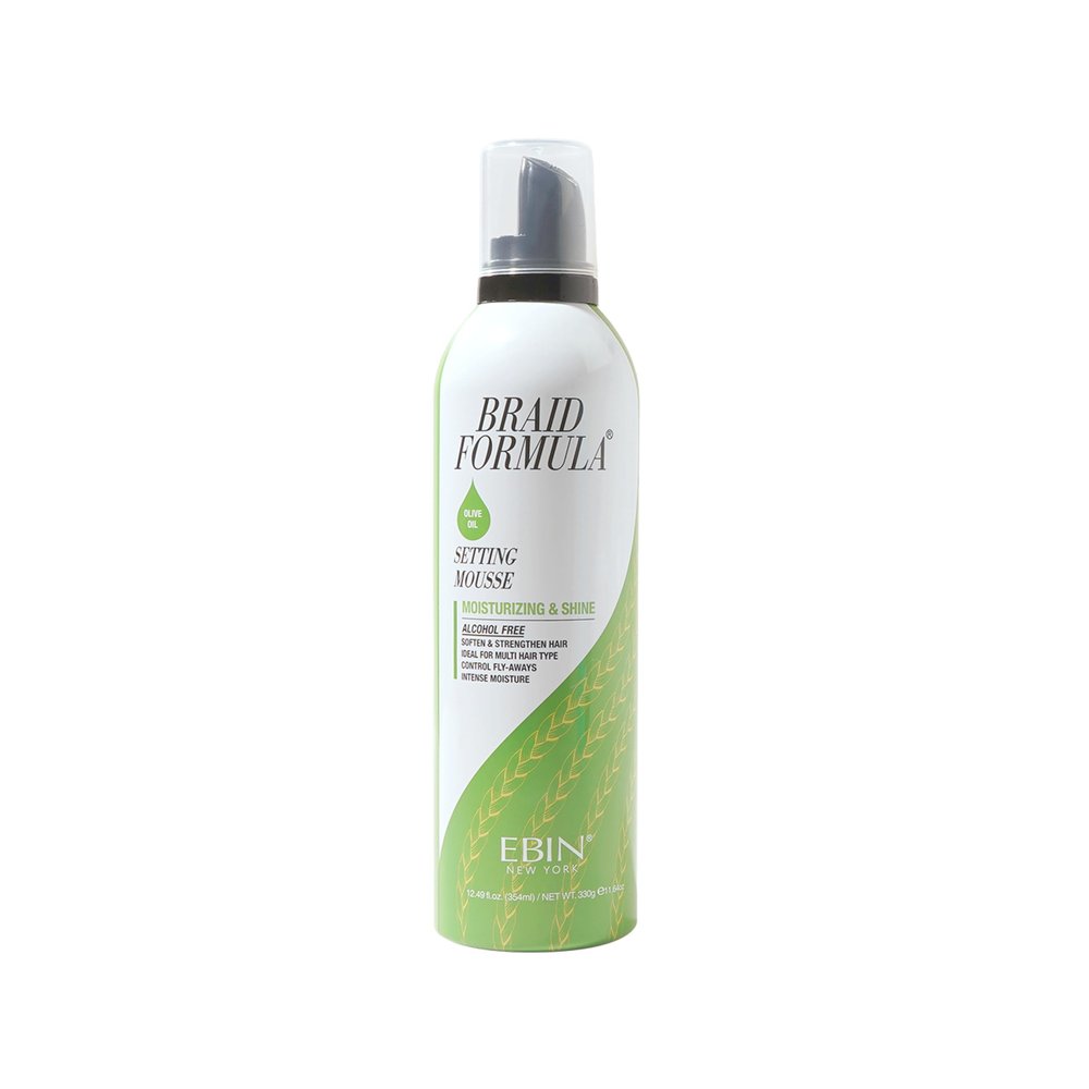 EBIN NEW YORK Braid Formula Setting Mousse (12.49 oz, Olive Oil)