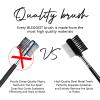 BLEGGEIT Pro Eyebrow Brush and Comb, Metal Eyelash Brush and Eyelash Comb Separator, Steel Brow Brush and Eyebrow Comb Set, Spoolie Brush and Angled Brow Brush, Precision Application, Defining and Shape (2 PCS) view 2