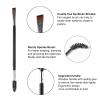 BLEGGEIT Pro Eyebrow Brush and Comb, Metal Eyelash Brush and Eyelash Comb Separator, Steel Brow Brush and Eyebrow Comb Set, Spoolie Brush and Angled Brow Brush, Precision Application, Defining and Shape (2 PCS) view 4