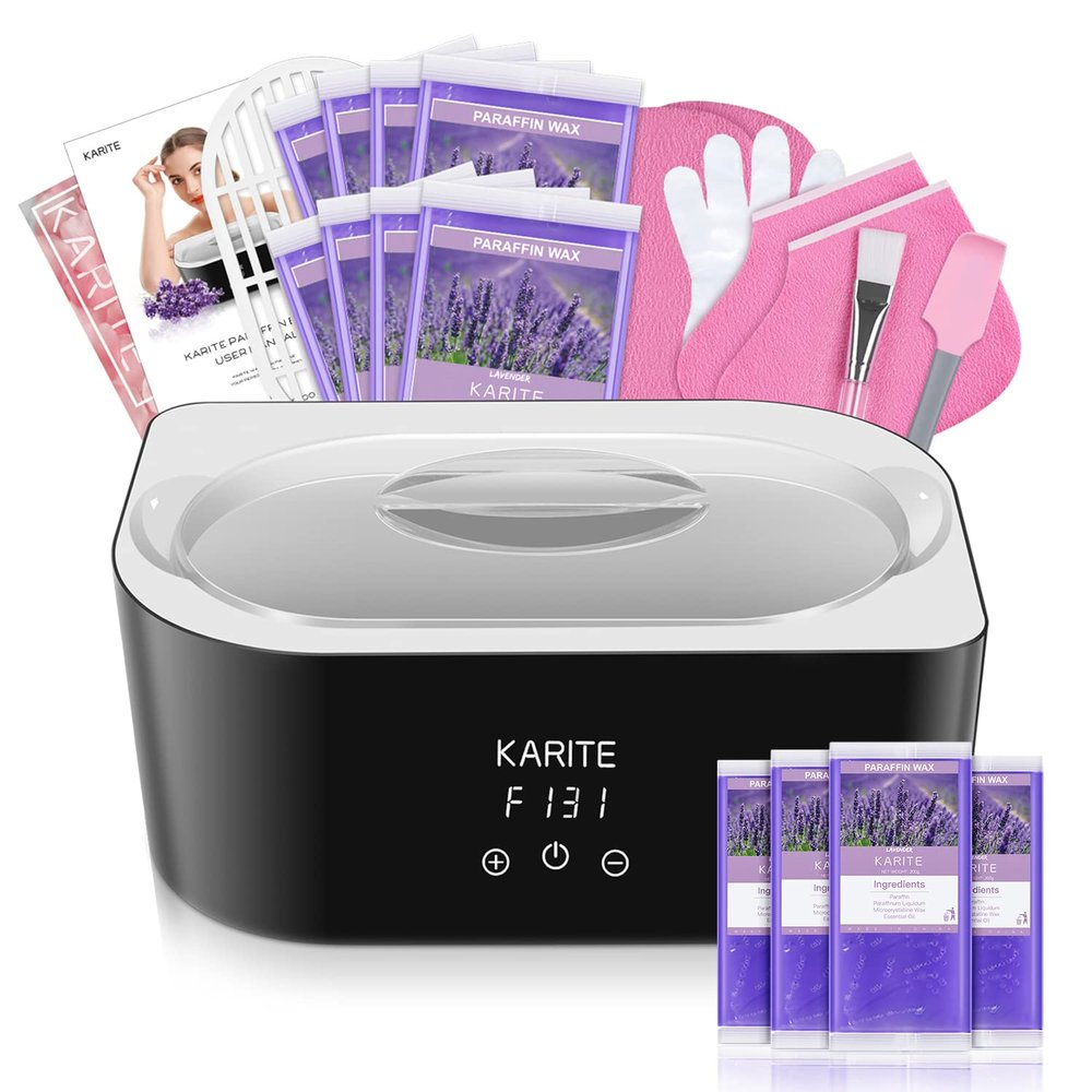 Paraffin Wax Machine for Hand and Feet - Karite Paraffin Wax Bath 4000ml Paraffin Wax Warmer Moisturizing Kit Auto-time and Keep Warm Paraffin Hand Wax Machine for Arthritis