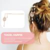 Beaupretty Floral Tassel Hair Forks Elegant Chinese Hairpins for Traditional Styles Lightweight and Smooth for All Hair Types for Updos and Special Occasions view 2