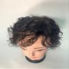 16x14cm Middle Part Curly Hair Toppers for Women Real Human Hair Large Area Hair Pieces Human Hair Clip On Top Topper Hair Replacement Wiglets off black(12inch) view 3
